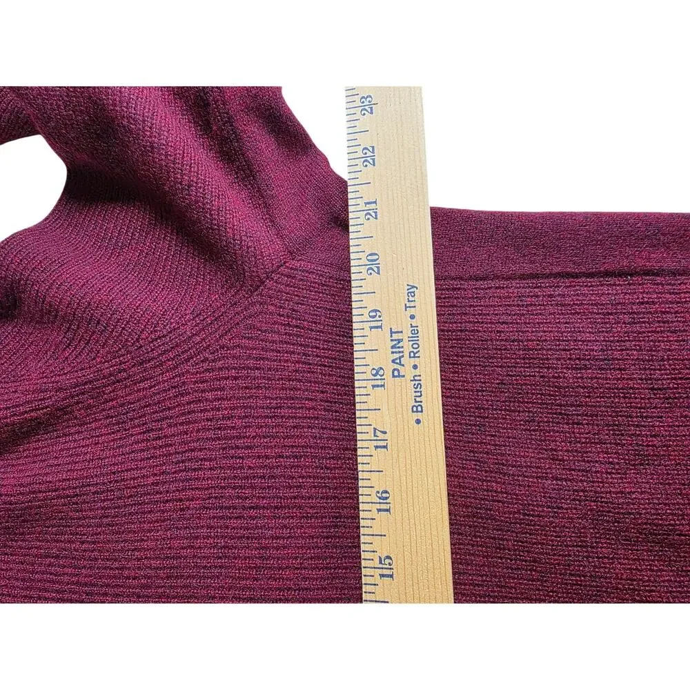 rag & bone 100% Cashmere Crewneck Sweater Heather Burgundy Maroon. Dark Academia